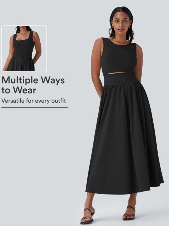HALARA Dresses & Skirts - HALARA Black Sleeveless Maxi Dress with Subtle Waist Cutout